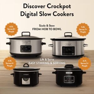 Crock-Pot 6.5L Digital Slow Cooker – Programmable Large Capacity