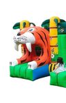 Party Craz - Multicolor Bouncy Playhouse Tiger Den Design Inflatable Bouncer for Kids Bounce House with Air Blower (8 x 8 Feet)