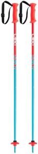 LEKI Kids’ Rider Lightweight Aluminum Ski Poles for Alpine Skiing - Petrol-Bright Red-White - 100 cm