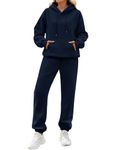 HEEKPEK Womens 2 Piece Sweatsuit Lounge Sets Outfits Track Suits Hoodies Sweatshirt Sweatpants Joggers Matching Set 2024 Fall