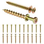 laffeya Double-Headed Bear Claw Picture Hanging Screw, 4 in 1 Screw Hook, Work in Drywall and Wood Studs (Mix Size, 40)