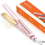 Faszin Hair Straighteners, Ionic Titanium Plate for Smooth Shiny Results, 20S Fast Heat Up Flat Iron, Clear LCD Display, 2 in 1 Straightener and Curler Styling Tool for Straighten Hair