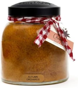 A Cheerful Giver — Autumn Orchards - 34oz Papa Scented Candle Jar with Lid - Keepers of the Light - 155 Hours of Burn Time, Gift for Women, Brown