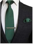 RBOCOTT Green Silk Tie and Pocket S