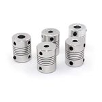 ICQUANZX 5PCS Flexible Couplings 5mm Inside Thread, NEMA 17 Shaft Coupler for 3D Printer Accessories