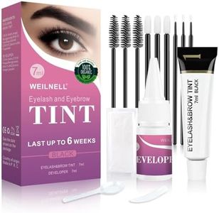 Eyebrow & Eyelash Tint Kit, Professional Instant Lash & Brow Dye Kit, Easy to Use with Natural Results, Salon Home Use DIY Hair Dyeing for Full Brows & Volume Lashes 7ml (Black)