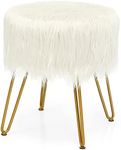 Giantex Luxury Faux Fur Vanity Stoo