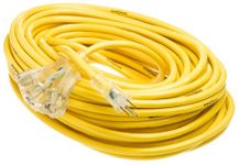 Yellow Jacket 2820 12/3 100-Feet 15-Amp Heavy-Duty SJTW Contractor Extension Cord with Lighted Power Block