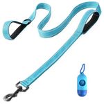 Belababy Dog Training Leads with Soft Padded Handles, 1.5M Basic Dog Leashes with Trash Bag Storage Box, Reflective Heavy Duty Nylon Dog Leads for Small Medium Large Dogs