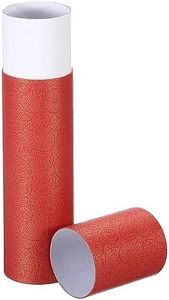PATIKIL 2 Inch x 9 Inch Poster Tube, 1Pcs Photo Storage Tube Portable Shipping Mailing Tubes Calligraphy Painting Tubes Round Carrying Case for Storing Paper Art Map Documents, Red