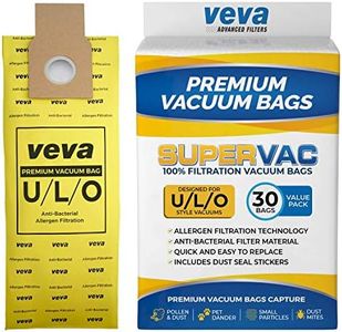 VEVA 30 Pack Premium SuperVac Vacuum Bags Type U/L/O Microlined compatible with Kenmore Sears Upright vacuum cleaners replacement Style U, L, O, 5068, 50688, 50690, 50105 bags