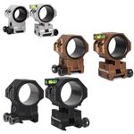 WestHunter Optics Precision Picatinny Scope Rings, 34 mm Tube Adjustable Height Scope Mount with Bubble Level, 30 mm & 25.4 Adapter | 3 Sets