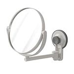 IKAAR Make Up Mirror Double Sided 1X/3X Magnifying Mirror Bathroom Mirrors Wall Mounted Swivel Mirror 6.69 Inch Suction Cup Adjustable Round Vanity Mirror for Shaving and Makeup