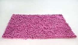 DaDa Bedding Pink Shag Rug 20x32 Bathroom Rug Cotton MAT20x32Pink 100-Percent Cotton Chenille Mat, 20 by 32-Inch, Pink