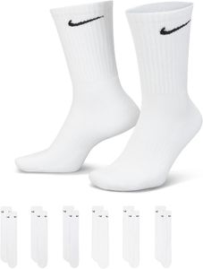 Nike Crew Training Socks 6-Pack – White/Black, Size L