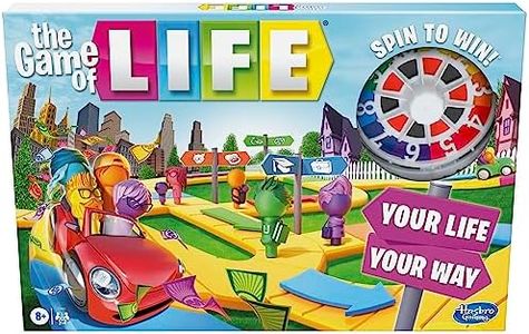 LIFE Game of Life Classic - Spin to Win - 2-4 Player - Family Board Games and Toys for Kids, Boys, Girls - Ages 8+