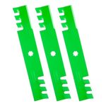 Magorfas Lawn Mower Blades Toothed Mulching Fits for GY20852 GX21784 AM141035 AM137757 for John Deere 145 155C D140 D150 D155 D160 E140 X166 Z245 48 inch Deck, 3 PCS