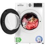 CHiQ CFL100-14586IM3XBWU, Freestanding Washing Machine, 10KG, Front Load, Slim, Space Pro, 1400RPM, 16 Washing Programs, BLDC Inverter Motor, Steam Wash, Quick Wash, White