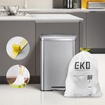 EKO Easy-Dispense Roll of 60 Count Extra-Strong Drawstring Kitchen Trash Bags - 13 Gallon (40L-60L) 60 pack (EK33706B)