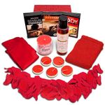 exciting Lives - Massage Love Kit For Couples - Gift for Birthday Valentine's Day Anniversary - for Husband Wife Girlfriend Boyfriend - All-In-One Set