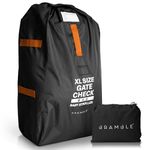 Bramble - XL Stroller Bag for Airplane - Extra Large Pram Bag for Airplane Travel - Water Resistant Double Pushchair Buggy Cover for Gate Check 120x60cm (Black)