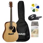 Cort AD810E Dreadnought Electro Acoustic Guitar with Gig-Bag, Polishing Cloth, Strap, Picks & E-Book - Natural