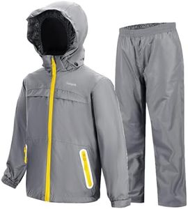 SWISSWELL Kids Rain Gear Boys Girls Suit Waterproof Windproof Youth Rain Jacket and Pants Set Windbreak Raincoat for Golf Fishing Hiking Travel School