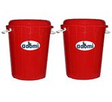 AOOMI New Multipurpose Plastic Storage Bucket Drum 100 LTR with Lid Pack of 2