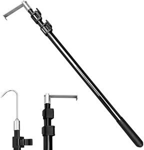 Bytcew Truck Bed Cargo Grabber Reach Retriever Tool, New Upgraded Extendable Pull Push Pole with Hooks, Used for Pickup Truck, SUV, Trailers, RVs (Aluminum Alloy)
