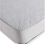 Springtek 100% Waterproof Mattress Protector | Premium Cotton Mattress Bed Cover | Breathable and Non-Allergenic Ultra Soft Fitted Bed Protector | 78x72 Inch, King, Grey