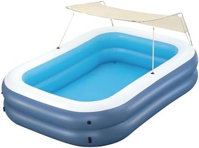 H2OGO! 8 Foot 4 Inch x 70 Inch Summer Bliss Shaded Inflatable Family Pool for Kids Ages 6 Above