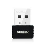 OURLINK 600Mbps AC600 Dual Band USB WiFi Dongle & Wireless Network Adapter for Laptop/Desktop Computer - Backward Compatible with 802.11 a/b/g/n Products (2.4 GHz 150Mbps, 5GHz 433Mbps)