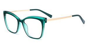 SOOLALA TR90 Spring Hinge Anti Blue Light Reading Glasses Women Computer Eyeglasses Presbyopic Magnifying Glasses, Green, +3.0