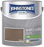 Johnstone's - Wall & Ceiling Paint - Mocha - Silk Finish - Emulsion Paint - Fantastic Coverage - Easy to Apply - Dry in 1-2 Hours - 12m2 Coverage per Litre - 2.5L