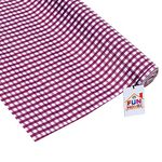 Fun Homes Checkered Design PVC Wardrobe Kitchen Drawer Cupboard Cabinet Shelf Mat, Shelf Liner 10 Mtr (Pink)