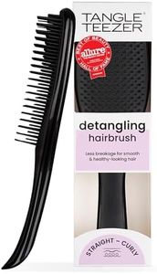 Tangle Teezer Ultimate Detangler Brush for Wet & Dry Hair, Eliminates Knots & Reduces Breakage for Straight to Wavy Hair Types, Liquorice Black