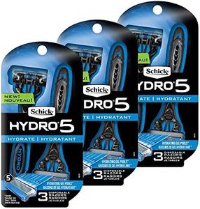 Schick Hydro 5 Disposable Razors for Men with Flip Beard Trimmer, 9 Count (Pack of 1)