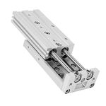 Agatige MXS12 Pneumatic Guide Rail Cylinder, Slide Table Cylinder Double Acting Cylinder Guide Rail Cylinder for Industry Home(MXS12-50)