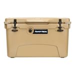 Frosted Frog Tan 45 Quart Ice Chest Heavy Duty High Performance Roto-Molded Commercial Grade Insulated Cooler