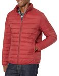 Amazon Essentials Men's Packable Lightweight Water-Resistant Puffer Jacket (Available in Big & Tall), Brick Red, XL