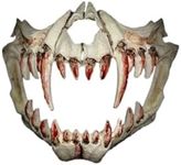 ClearEdge Tiger Mask Halloween Horror Half-Face Wearable Mask Animal Wolf Head Mask Cosplay Roleplay Prop
