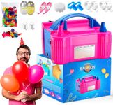 Active 100 Electric Balloon Pump, Portable Dual Nozzle Air Pump for Balloons 220v-240v 600w, Balloon Machine for Bulk Balloons Filling, Balloon Pump for Outdoor Recreations