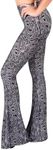 SATINA High Waisted Flare Wide Leg Leggings | Printed & Solid | Reg & Plus (XX-Large, Herbage White)