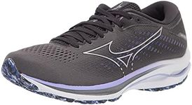 Mizuno Women's Wave Rider 25 Running Shoe, Blackened Pearl, 8.5 Wide