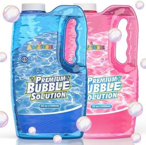 Aujazyble 2 Bottles 64 OZ Bubbles Solution Refill for Bubble Machine Wands