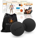 5BILLION Peanut Massage Ball - Double Lacrosse Massage Ball & Mobility Ball for Physical Therapy - Deep Tissue Massage Tool for Myofascial Release, Muscle Relaxer, Acupoint Massage (Black)