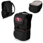 PICNIC TIME NFL Zuma Insulated Cooler Backpack, Black, San Francisco 49ers