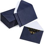 Yahenda 200 Count Mini Gift Card Envelopes Bulk Wedding Pocket Small Paper Envelopes Gift Card Sleeves Greeting Business Card Envelopes Tiny Envelope for Mother's Day 4 x 2.7 Inch(Dark Blue)