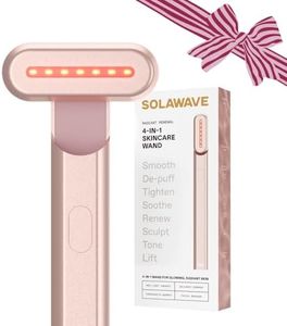 Solawave 4-in-1 Red Light Therapy Facial Wand | Anti-Aging Red Light Therapy for Face and Neck | Galvanic Microcurrent Gua Sha Facial Massager | Wrinkle Reduction | Solawave Original | Rose Gold