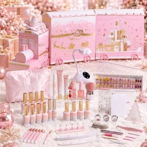 Beetles Advent Calendar 2026 Christmas Miracle Express Gift Box | 24 Days Christmas Countdown Calendar Gel Polish Nail Art Set with UV Light, Nail Tips, Holiday Surprises Gifts for Women